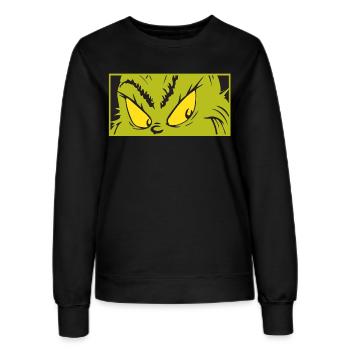 Der Grinch Auschnitt Seines Blickes - Frauen Sweatshirt - Schwarz - Vorne - AI Model Female 172 light (172cm)