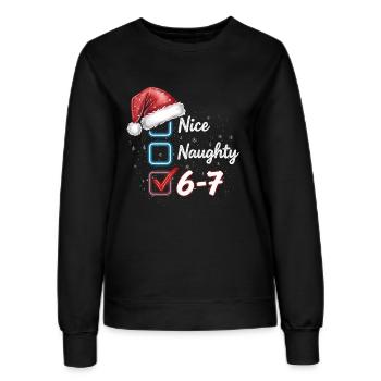 Nice Naughty 6-7  - Frauen Sweatshirt - Schwarz - Vorne - AI Model Female 172 light (172cm)