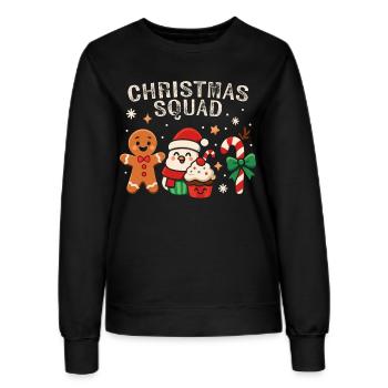 Weihnachten Christmas Squad - Lustige Süßigkeiten - Frauen Sweatshirt - Schwarz - Vorne - AI Model Female 172 light (172cm)
