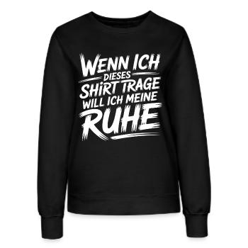 Ne parle pas – le t-shirt active le mode veille ! - Sweat Femme - noir - Devant - AI Model Female 172 light (172cm)