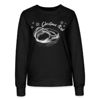 Casque de Noël ROCK DE NOËL - Sweat Femme - noir - Devant - AI Model Female 172 light (172cm)