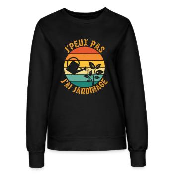 J'peux pas j'ai jardinage - Sweat Femme - noir - Devant - AI Model Female 172 light (172cm)