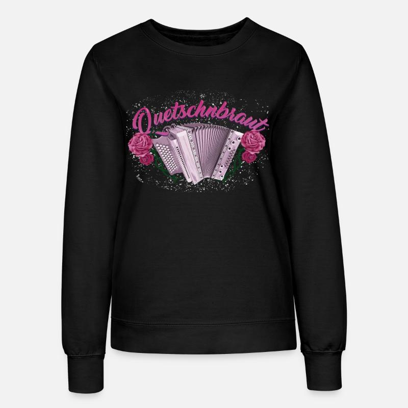 Squeeze Bride - Harmonica with Roses - Women’s Sweatshirt - black