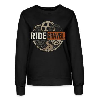 Vélo de gravier Bikepacking tout-terrain - Sweat Femme - noir - Devant - AI Model Female 172 light (172cm)