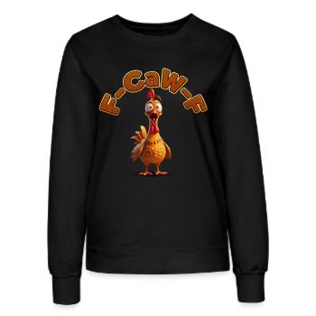 Coq de dessins animés F-Caw | Photos drôles, mode de vie - Sweat Femme - noir - Devant - AI Model Female 172 light (172cm)
