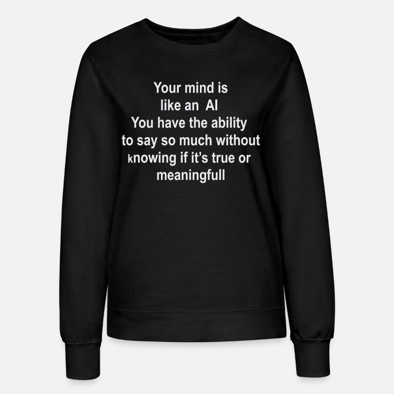 Brain as AI: Words without Value - Women’s Sweatshirt - black