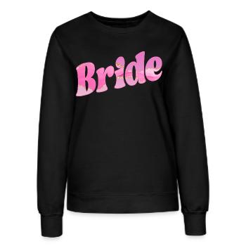 Bride Wedding - Women’s Sweatshirt - black - Front - AI Model Female 172 light (172cm)