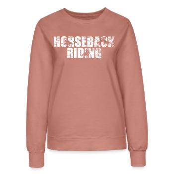 Équitation - Sweat Femme - rose poudré - Devant - AI Model Female 172 dark (172cm)