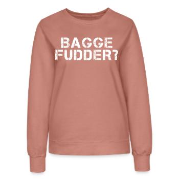 BAGGEFUDDER Hessisch Spruch Hessen lustig - Frauen Sweatshirt - Altrosa - Vorne - AI Model Female 172 dark (172cm)