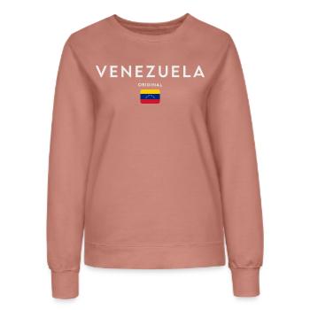 Drapeau du Venezuela, fierté vénézuélienne - Sweat Femme - rose poudré - Devant - AI Model Female 172 dark (172cm)