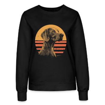 Braque de Weimar Vintage - Sweat Femme - noir - Devant - AI Model Female 172 light (172cm)