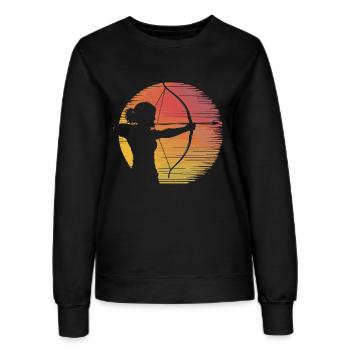 Silhouette vintage Archer - Sweat Femme - noir - Devant - AI Model Female 172 light (172cm)