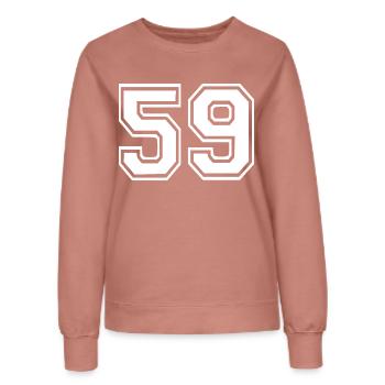 59 - Frauen Sweatshirt - Altrosa - Vorne - AI Model Female 172 dark (172cm)
