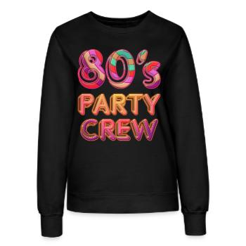 80's Party Crew - Frauen Sweatshirt - Schwarz - Vorne - AI Model Female 172 light (172cm)