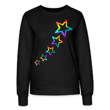 Étoile Étoiles Colorées Arc-en-ciel Dégradé - Sweat Femme - noir - Devant - AI Model Female 172 light (172cm)