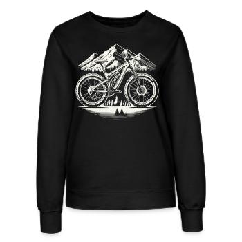 Mountain Abenteuer Fahrrad Natur Trekking - Frauen Sweatshirt - Schwarz - Vorne - AI Model Female 172 light (172cm)
