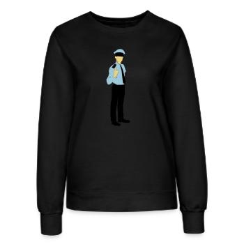 Polizist - Frauen Sweatshirt - Schwarz - Vorne - AI Model Female 172 light (172cm)