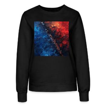 Flöte - Frauen Sweatshirt - Schwarz - Vorne - AI Model Female 172 light (172cm)