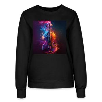 Violine - Frauen Sweatshirt - Schwarz - Vorne - AI Model Female 172 light (172cm)