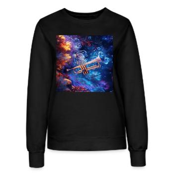 Trompete - Frauen Sweatshirt - Schwarz - Vorne - AI Model Female 172 light (172cm)