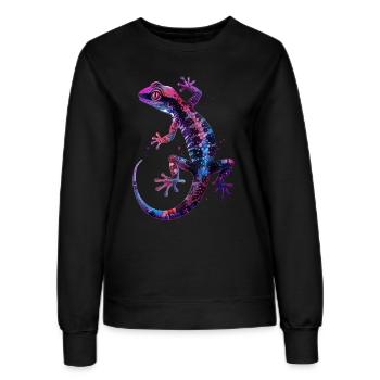 Gecko - Frauen Sweatshirt - Schwarz - Vorne - AI Model Female 172 light (172cm)