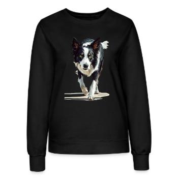 Border Collie - Frauen Sweatshirt - Schwarz - Vorne - AI Model Female 172 light (172cm)