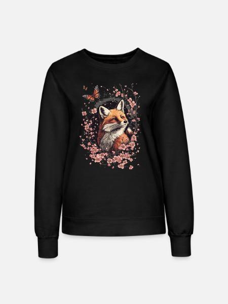 Fuchs - Frauen Sweatshirt - Schwarz