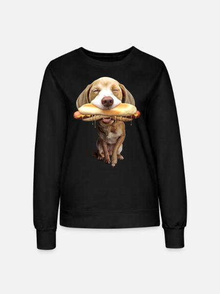 Hotdog - Frauen Sweatshirt - Schwarz