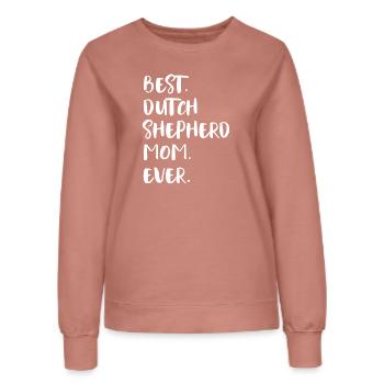 Berger Hollandais Hollandse Herdershond - Sweat Femme - rose poudré - Devant - AI Model Female 172 dark (172cm)