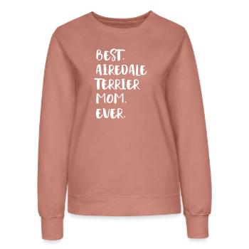 Airedale Terrier - Sweat Femme - rose poudré - Devant - AI Model Female 172 dark (172cm)