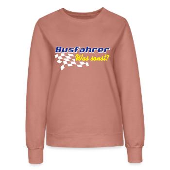 Busfahrer Bus Omnibus , Busfahrer was sonst (25) - Frauen Sweatshirt - Altrosa - Vorne - AI Model Female 172 dark (172cm)