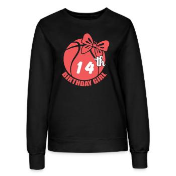 Basketball 14. Geburtstag Basketballerin - Frauen Sweatshirt - Schwarz - Vorne - AI Model Female 172 light (172cm)
