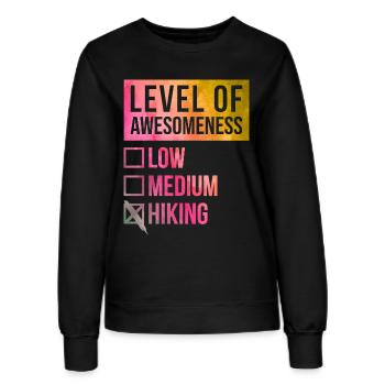 Wandern - Frauen Sweatshirt - Schwarz - Vorne - AI Model Female 172 light (172cm)