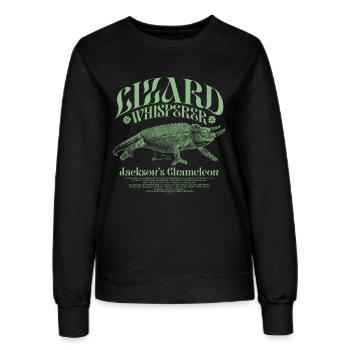 Jackson's Chamäleon Echsenflüsterer - Frauen Sweatshirt - Schwarz - Vorne - AI Model Female 172 light (172cm)
