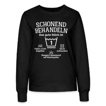 Schonend Behandeln 1 Geschenk Zum 1. Geburtstag - Frauen Sweatshirt - Schwarz - Vorne - AI Model Female 172 light (172cm)