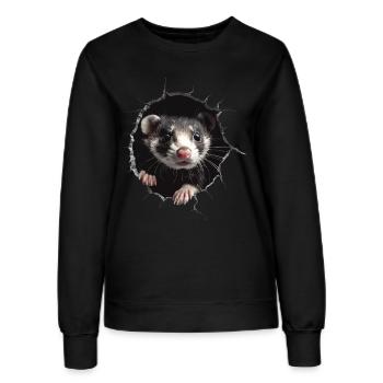 Furet - Sweat Femme - noir - Devant - AI Model Female 172 light (172cm)