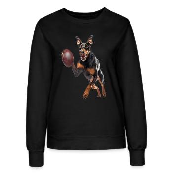Dobermann - Sweatshirt for kvinner - svart - Foran - AI Model Female 172 light (172cm)