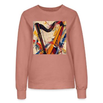 Harpe - Sweat Femme - rose poudré - Devant - AI Model Female 172 dark (172cm)