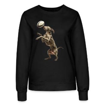 Weimaraner - Frauen Sweatshirt - Schwarz - Vorne - AI Model Female 172 light (172cm)