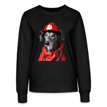 Windhund - Frauen Sweatshirt - Schwarz - Vorne - AI Model Female 172 light (172cm)