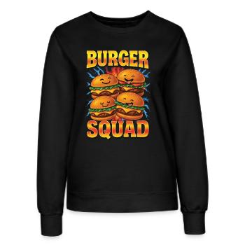 Burger - Frauen Sweatshirt - Schwarz - Vorne - AI Model Female 172 light (172cm)