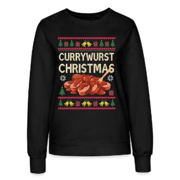Joyeux currymas saucisse de Noël de Noël au currymas. - Sweat Femme - noir - Devant - AI Model Female 172 light (172cm)