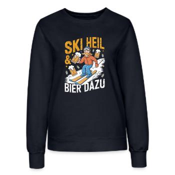 Ski Heil Bier Dazu - Frauen Sweatshirt - Navy - Vorne - AI Model Female 172 light (172cm)