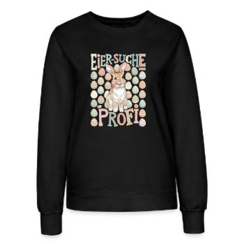 Eiersuche Profi Lustiges Oster - Frauen Sweatshirt - Schwarz - Vorne - AI Model Female 172 light (172cm)