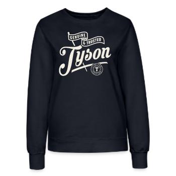 Nom Tyson Custom - Tyson - Sweat Femme - marine - Devant - AI Model Female 172 light (172cm)