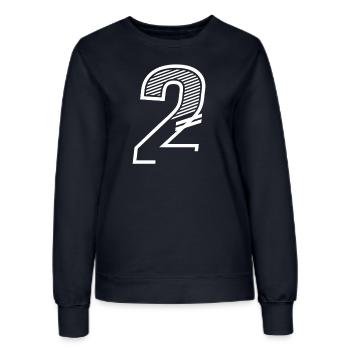 Numéro 2 Maillot de sport 2e anniversaire - Sweat Femme - marine - Devant - AI Model Female 172 light (172cm)