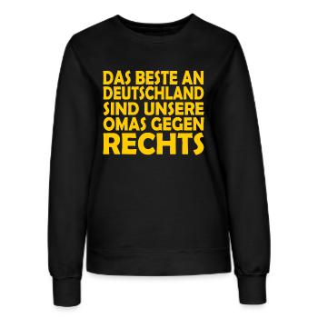 Das beste an deutschland sind omas gegen rechts - Frauen Sweatshirt - Schwarz - Vorne - AI Model Female 172 light (172cm)