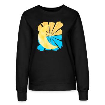 Fantaisie céleste Croissant de Lune Ciel - Sweat Femme - noir - Devant - AI Model Female 172 light (172cm)