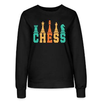 Chess Player Geschenk Schach Sport Schachmeister - Frauen Sweatshirt - Schwarz - Vorne - AI Model Female 172 light (172cm)