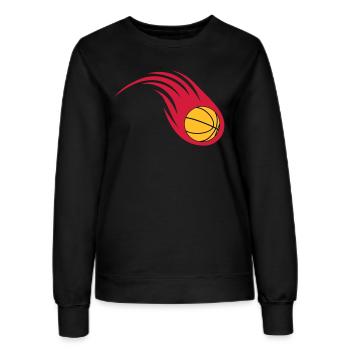 basketball fireball - Women’s Sweatshirt - black - Front - AI Model Female 172 light (172cm)